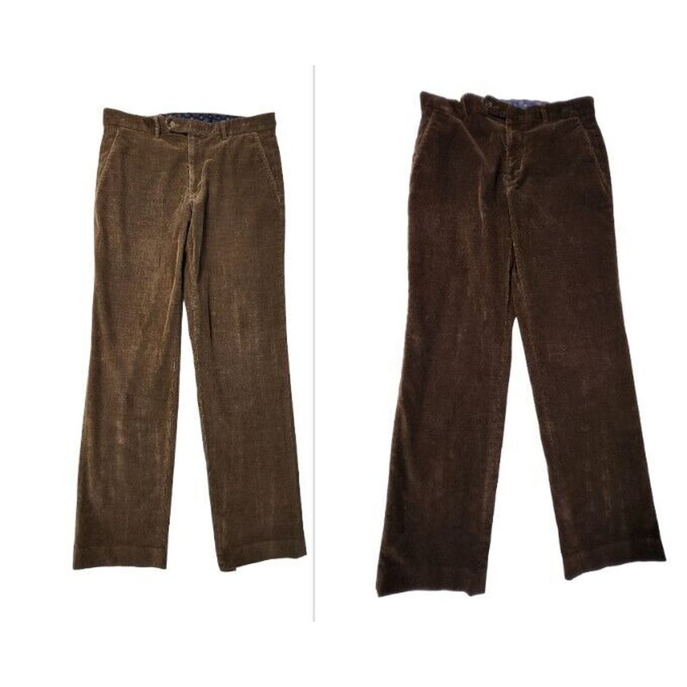 Lot of 2 Lauren Ralph Lauren P32Wx30L Brown Corduroy Straight Pant